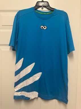 Under Armour x Curry Sesame Street Blue Short Sleeve Tee with White Graphic